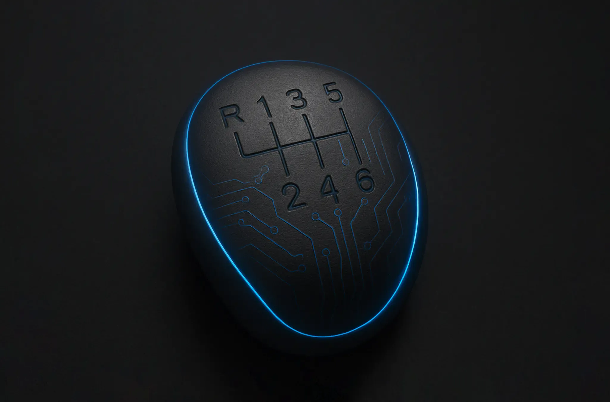 Manual gear selector knob